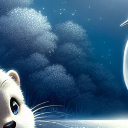 The Calm River Under the Moon