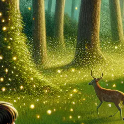 The Peaceful Forest of Glowing Fireflies