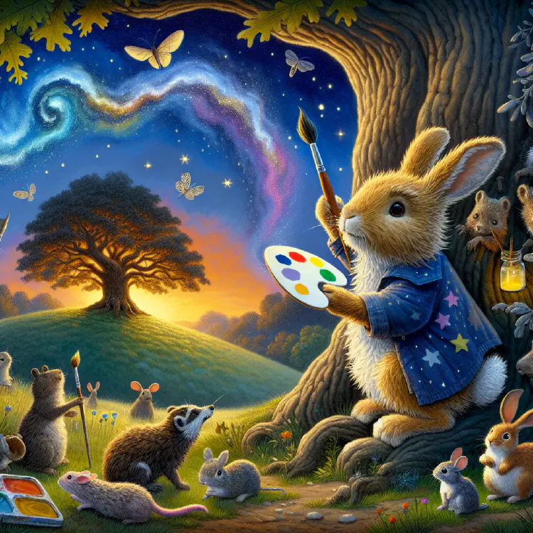 The Rabbit Who Painted the Night