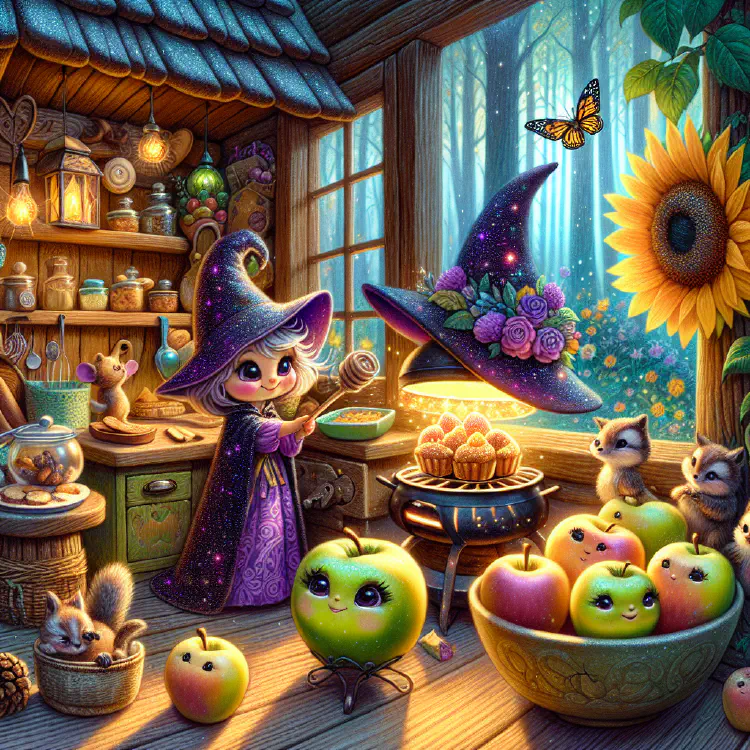 The Tiny Witch and the Three Talking Apples